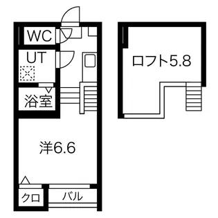 stage 黒門町【202【プラン2】号室】の間取り