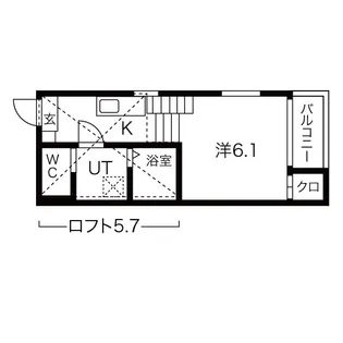 サニーベール志賀町【201【プラン2】号室】の間取り