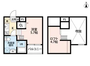Casea(カセア)【2階】の間取り