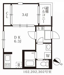ラヴィエルジュ【2階】の間取り