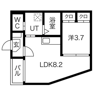 MaisonFar(メイソンファー)黒川【302【プラン3】号室】の間取り