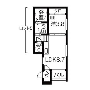 エルカーサ千種【202【プラン2】号室】の間取り