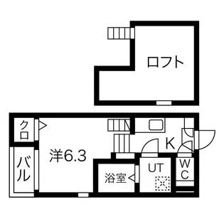 ハーモニーテラス八番【202【プラン1】号室】の間取り