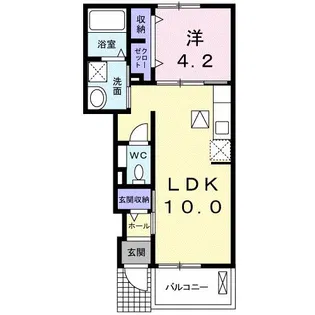 ラ・フォンテⅠ【1階】の間取り