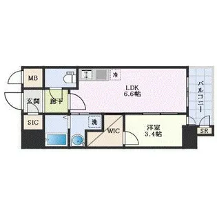 エステムコート名古屋新栄Ⅳネスト【11階】の間取り