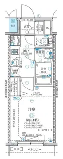 ディアレイシャス名古屋太閤通【804号室】の間取り