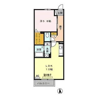 ボヌール里【2階】の間取り