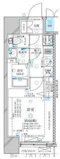ディアレイシャス名古屋太閤通【1101号室】の間取り