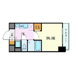 プレサンス金山グリーンパークス【3階】の間取り