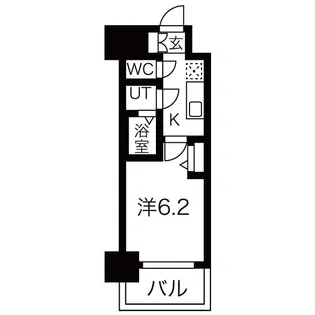 メイクスWアート今池Ⅲ【9階】の間取り