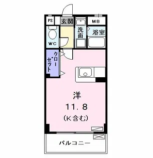 シューネス【2階】の間取り
