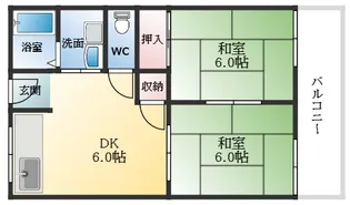 マンションさつき【2階】の間取り
