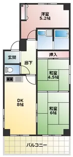 新栄プロパティー小山Ⅱ【2階】の間取り