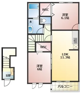 アンジール【2階】の間取り
