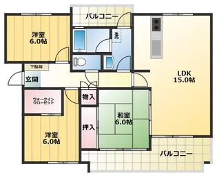 ファラン道明寺【2階】の間取り