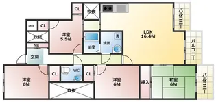 セルヴェール春日丘【1階】の間取り