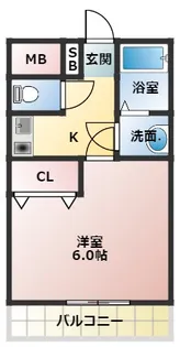 1Kの間取り画像