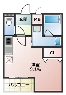ステラウッド春日丘【3階】の間取り
