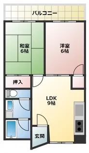 2LDKの間取り画像