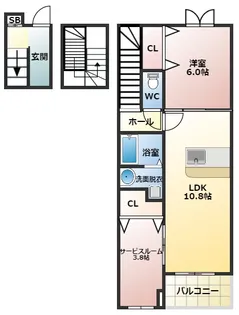 エスポワール【3階】の間取り
