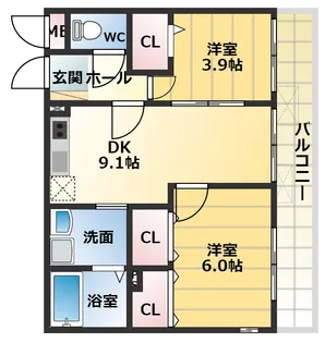 エテルノデーア【1階】の間取り