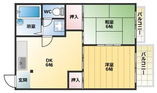 フェリスマンションⅡ【2階】の間取り