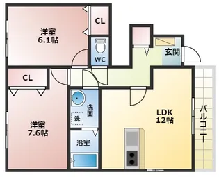 リバティベル【1階】の間取り