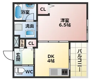 Liberty大井【1階】の間取り