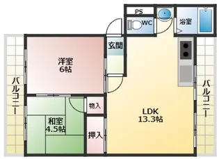 パルコートタナカ【1階】の間取り