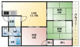 ドリーム松村壱番館【1階】の間取り