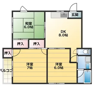 ハイツ四季【2階】の間取り
