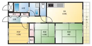 アルカザーレ国分西【2階】の間取り