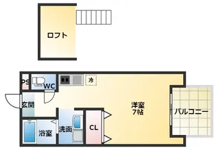 ベルリード柏原【2階】の間取り