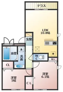 レジデンス平野【3階】の間取り