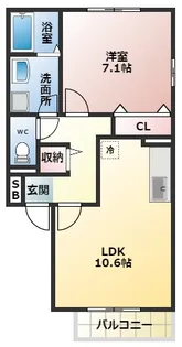 ルミエールK【1階】の間取り