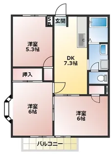 グレースアサヒ【2階】の間取り