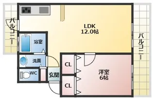 国分旭ヶ丘住宅1号棟【2階】の間取り