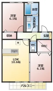 ソレイユドゥ【2階】の間取り