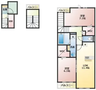 アンジュ ニシオ【3階】の間取り
