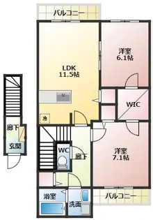 メゾンラフィーネ【2階】の間取り