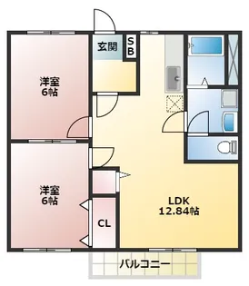 ハイツヴェール【2階】の間取り