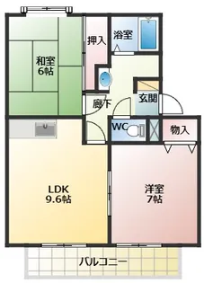 2LDKの間取り画像