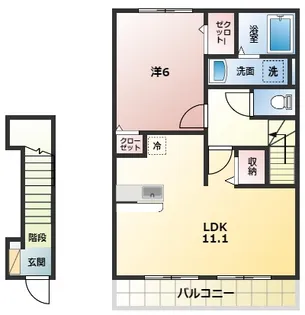 グリーン・ヴィラⅠ【2階】の間取り
