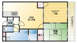 サンハイツ旭ヶ丘【3階】の間取り
