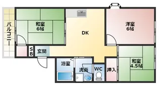 グリーンヒル小金台 E棟【2階】の間取り