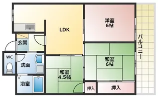 ドムール祐村【1階】の間取り