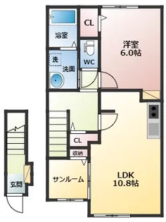 シエル【2階】の間取り