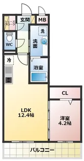 レジデンス喜志【5階】の間取り