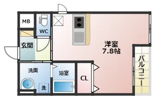 カスカード【2階】の間取り