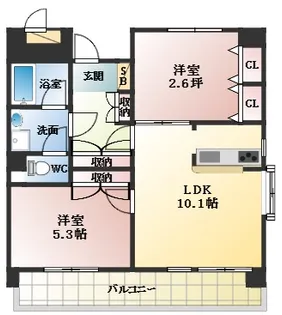 グランプラース【2階】の間取り